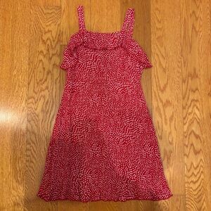 Nordstrom Kids ~ Trixxi Ruffle Front Polka Dot Dress, Girls size 12